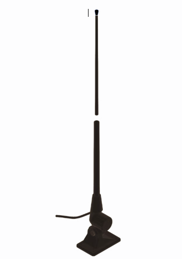 Antenne VHF ECO 3dBi, 1.5m, rotule plastique intégrée-NOIRE