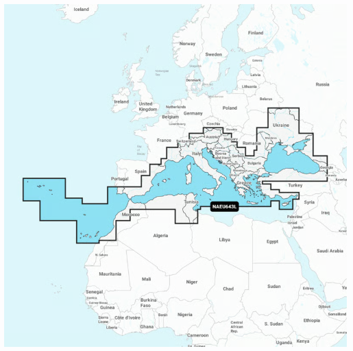 Carte Navionics+ Large SD - MEDITERRANEE ET MER NOIRE