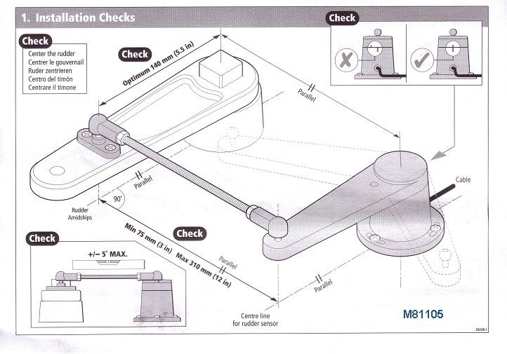 Raymarine capteur angle de barre