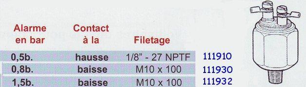 Emetteur pression huile isol� de la masse