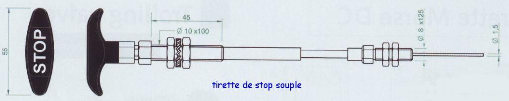 Tirettes de stop souples