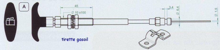 Tirettes d'arr�t gasoil collier