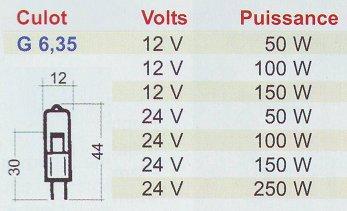 Ampoules G 6.35