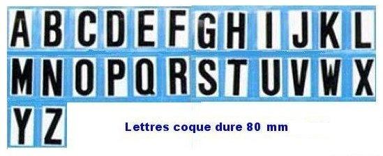 Lettre adhésive pour coque dure