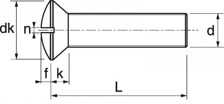 Vis m�taux TFB 3 � 8 mm