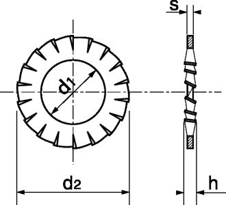 Rondelles eventail 5 � 10 mm